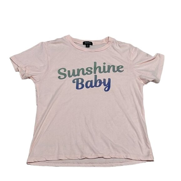 WIldfox Short Sleeve Tee Sunshine Baby Pink Size Medium M - Picture 4 of 14